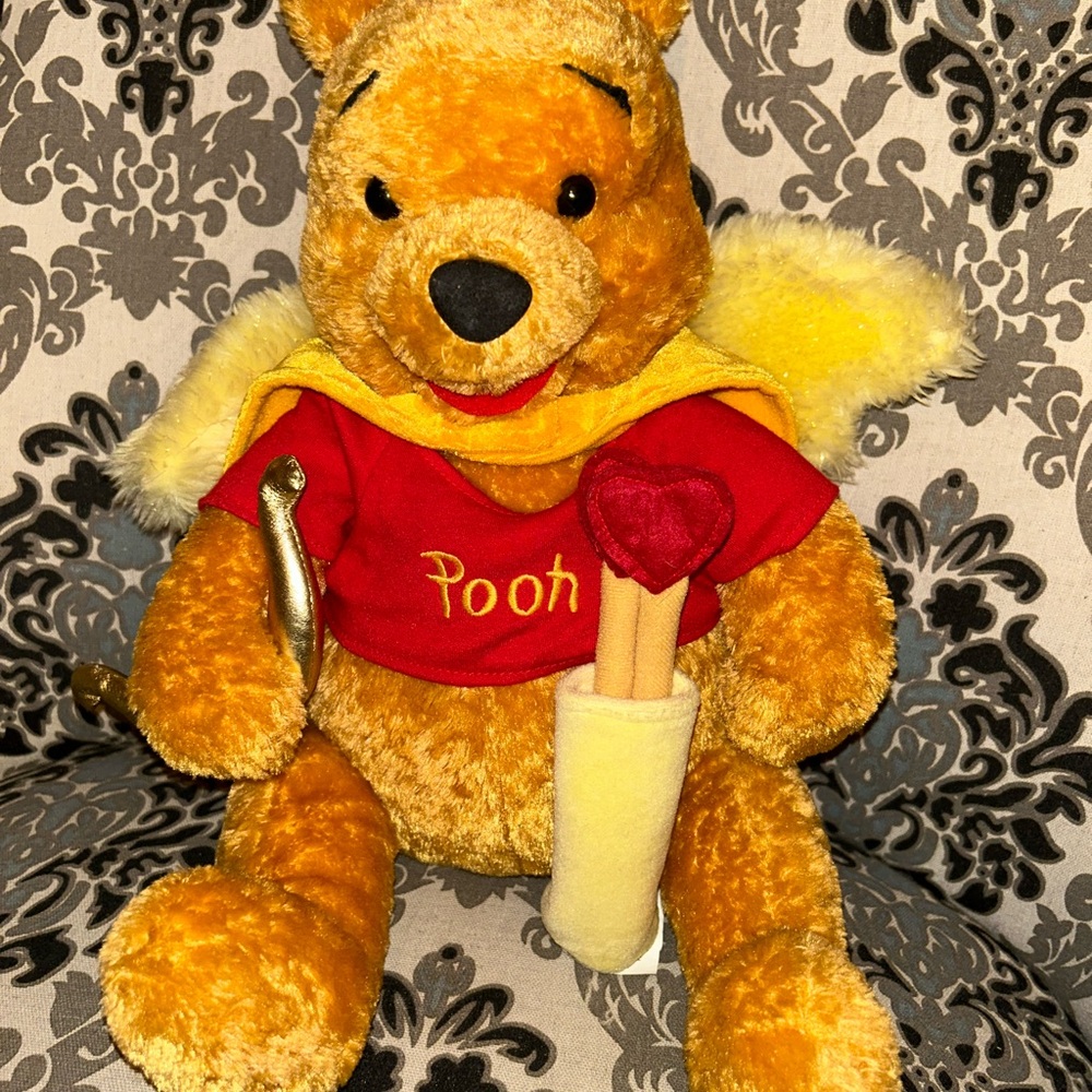 Pooh Bear Winnie the Pooh cupid vintage Disney store plush vintage